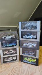 9x Porsche race schaalmodellen, Ophalen, Zo goed als nieuw, Auto, Overige merken