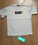 Wit big shirt shein xs/ wit t-shirt, Wit, Ophalen of Verzenden, Zo goed als nieuw, Korte mouw