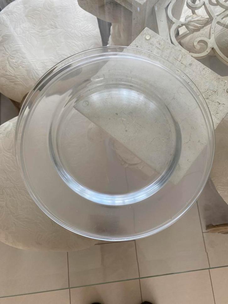 Glazen Borden Set, Huis en Inrichting, Keuken | Servies, Zo goed als nieuw, Bord(en), Effen, Glas, Ophalen