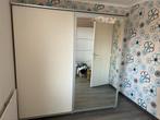 Witte kledingkast met spiegel - Weg wegens ruimtegebrek, Huis en Inrichting, Ophalen, Gebruikt, 200 cm of meer, 200 cm of meer