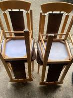 4 bruine stoelen, in prima staat, Ophalen, Zo goed als nieuw, Bruin, Vier