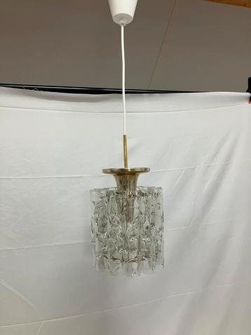 Vintage hanglamp of kroonluchter met ijsglas Doria Leuchten beschikbaar voor biedingen