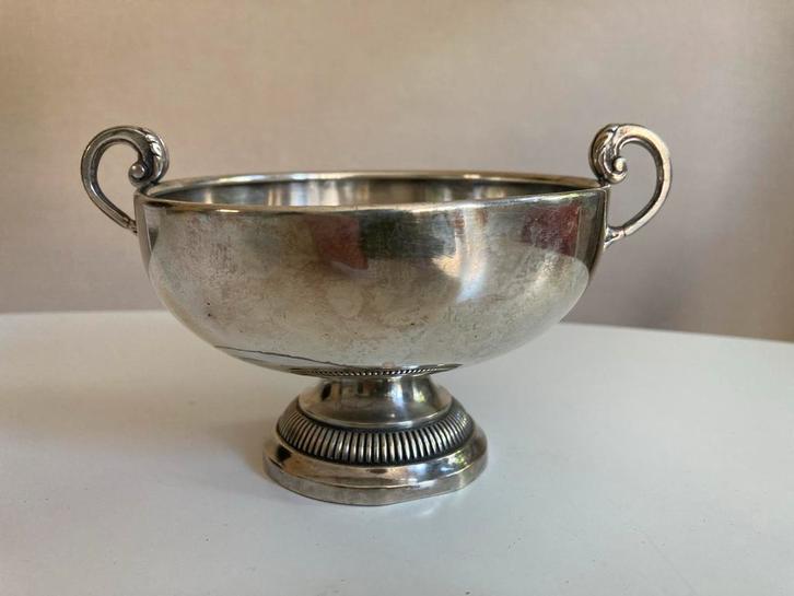 Frans Antiek verzilverd (suiker, bonbon) schaaltje, Antiek en Kunst, Antiek | Goud en Zilver, Zilver, Ophalen of Verzenden