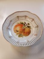 Fruitschaal porselein met appels hoogte 6 cm, Ophalen of Verzenden
