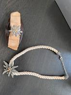 Ketting & Haarspelt Tiroler, Oostenrijks motief, Ophalen of Verzenden, Zo goed als nieuw, Overige materialen