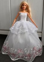 Barbie kleding nieuw - Lange wit met kant, Ophalen of Verzenden, Nieuw, Barbie