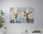 PJÄTTERYD Schilderij - Hert met Bloemen, Ophalen of Verzenden, Nieuw, Schilderij, 50 tot 75 cm
