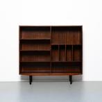 Vintage Deense boekenkast in palissanderhout, Ophalen, Met plank(en), Gebruikt, Overige materialen
