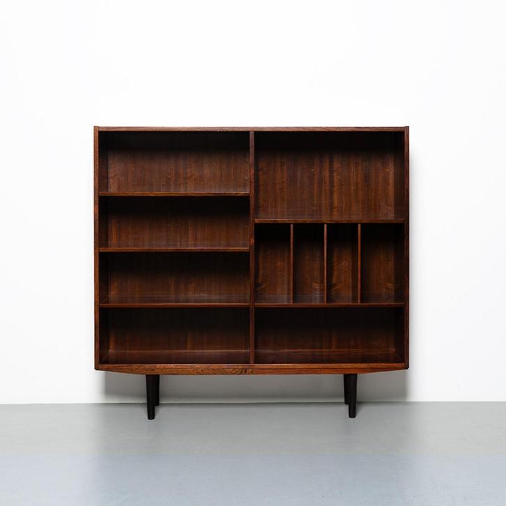 Vintage Deense boekenkast in palissanderhout, Huis en Inrichting, Kasten | Boekenkasten, Gebruikt, 100 tot 150 cm, 100 tot 150 cm