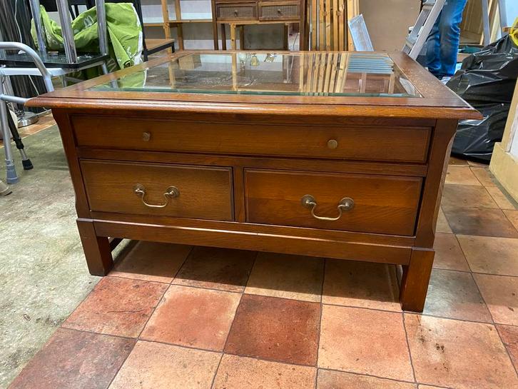 Salontafel met galzenplaat, Huis en Inrichting, Tafels | Salontafels, Zo goed als nieuw, Minder dan 50 cm, 50 tot 100 cm, 100 tot 150 cm