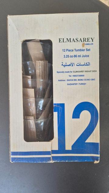 Elmasarey Tumbler Glazen Set - 12 stuks beschikbaar voor biedingen