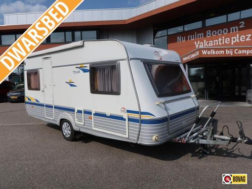 TEC Tour 450 DB MOVER EN LUIFEL, Caravans en Kamperen, Caravans, tot en met 4, Overige, T.E.C., Dwarsbed, Overige typen, Gascomfoor