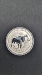 Year of the Horse 2014 1 oz - 999 zilver - Lunar II, Ophalen of Verzenden, Losse munt, Zilver