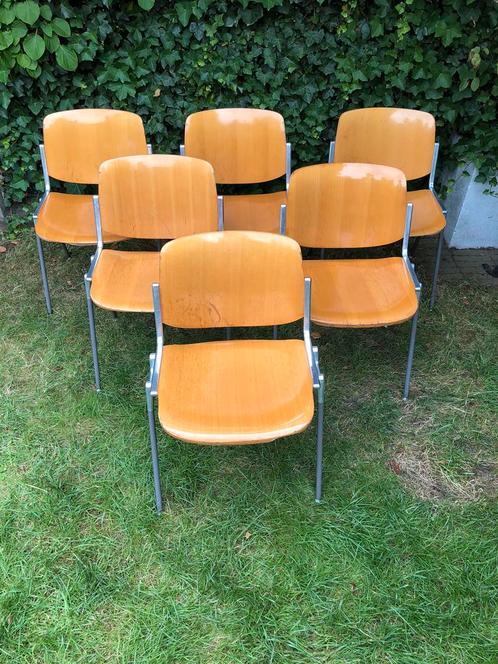 Castelli stoelen piretti Italiaanse design retro vintage, Huis en Inrichting, Stoelen, Gebruikt, Vijf, Zes of meer stoelen, Hout