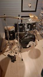 Majestic drumstel inclusief dubbele base, Muziek en Instrumenten, Drumstellen en Slagwerk, Ophalen, Gebruikt, Overige merken