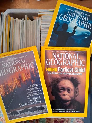 Grote partij National Geograpics - half jaren 80 t/m 2006 beschikbaar voor biedingen