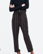 Pantalon. Gestreept, Verzenden, Zara, Paars, Zo goed als nieuw