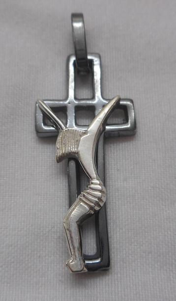 Zilveren kruis hanger met Jezus nr.1741 beschikbaar voor biedingen