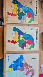 Puzzels om de topografie te ondersteunen.  in goede staat., Ophalen, Gebruikt, 10 tot 50 stukjes, Van hout