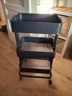 Roltafel RÂSKOG zwart, Ophalen, Zo goed als nieuw, Rechthoekig, Minder dan 55 cm