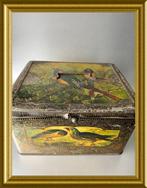 Antiek blik met vogels, Verzamelen, Blikken, Ophalen of Verzenden, Gebruikt, Overige