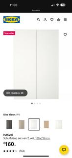 Ikea Pax Hasvik schuifdeuren 2 stuks (1 set) 150 x 236 wit, Huis en Inrichting, Kasten | Kledingkasten, Ophalen of Verzenden, Zo goed als nieuw