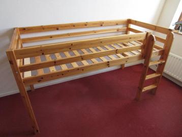 Hoogslaper bed hout grenen 90 x 200 beschikbaar voor biedingen