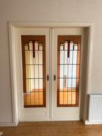 Antieke Glas-in-lood Schuifdeuren, Antiek en Kunst, Ophalen