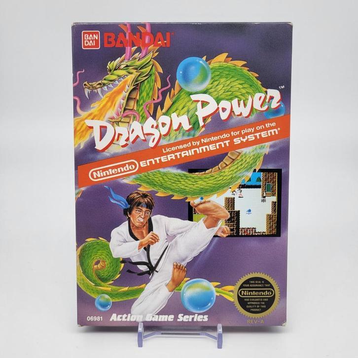 Dragon Power - Nintendo NES - CIB Rev-A - Near Mint, Spelcomputers en Games, Games | Nintendo NES, Zo goed als nieuw, Avontuur en Actie