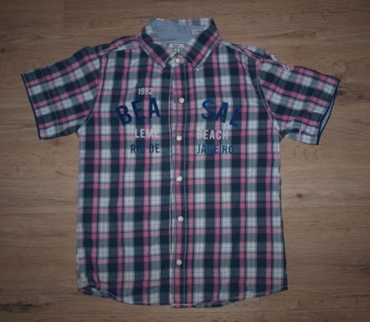 Roze Blauwe Wit Geruite Blouse MTC (134-140), Kinderen en Baby's, Kinderkleding | Maat 134, Gebruikt, Jongen, Overhemd of Blouse