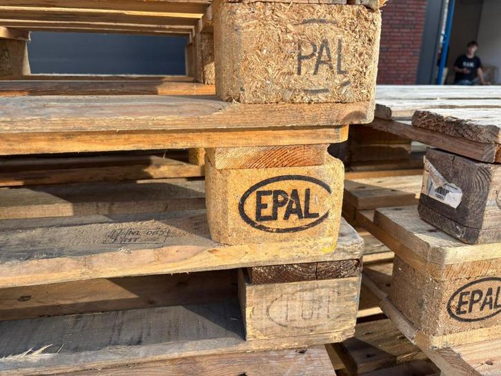 Euro pallet – 35 stuks, Doe-het-zelf en Verbouw, Hout en Planken, Gebruikt, Pallet, Vuren, Minder dan 200 cm, 50 mm of meer, Ophalen