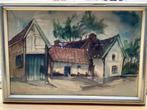 Aquarel Jacques Mels, Antiek en Kunst, Kunst | Schilderijen | Klassiek, Ophalen of Verzenden
