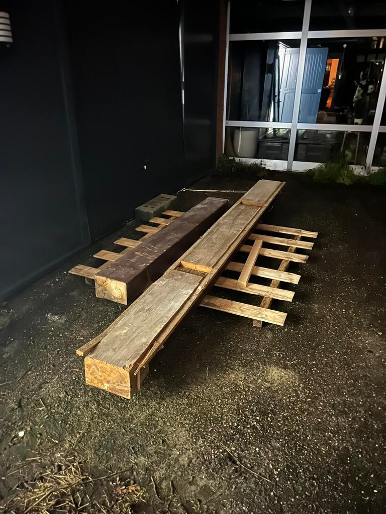 Grote balken, Tuin en Terras, Palen, Balken en Planken, Gebruikt, Balken, 250 cm of meer, Ophalen