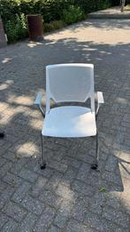 Witte verrijdbare kunstof stoelen, Ophalen, Kunststof, Wit, Zo goed als nieuw
