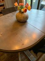 Dubbele bolpoot eettafel ovaal tafel is overschilderbaar in, Huis en Inrichting, Overige materialen, 150 tot 200 cm, Gebruikt