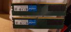 Crucial DDR4 16GB (2x8GB) RAM Geheugen, Computers en Software, RAM geheugen, Ophalen, Gebruikt, DDR4, Desktop