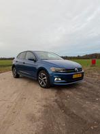 Volkswagen Polo 1.0 TSI 95pk 2019 Blauw,beats audio upgrade!, Auto's, Volkswagen, Voorwielaandrijving, Zwart, Blauw, Leder en Stof