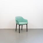 3x Vitra Softshell Slide Fauteuil Blauwgroene Stof - Zwart, Huis en Inrichting, Stoelen, Ophalen of Verzenden, Zo goed als nieuw