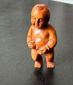 Ojime in buxushout van Manneke Pis, Ophalen of Verzenden