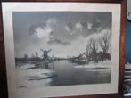 Litho van Saverijs "Le Dégel" 82 x69 cm, Ophalen