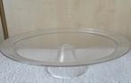 GLAZEN GEBAKSSCHAAL OP VOET, Huis en Inrichting, Woonaccessoires | Schalen en Manden, Ophalen, Nieuw, Rond, Glas