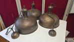 3 koperen hanglampen., Gebruikt, Vintage, Ophalen of Verzenden, Metaal
