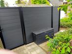 16,3 meter composiet schutting zwart met tuinpalen, Kunststof, 6 meter of meer, Vlotbrugweg 19a, Compoziet