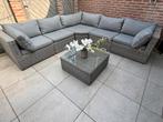 Loungeset tuinset wicker antraciet, Tuin en Terras, Gebruikt, Bank, Ophalen of Verzenden, Loungeset