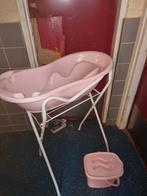 Licht roze baby badje+verkleiner+standaard en luieremmer, Kinderen en Baby's, Badjes en Verzorging, Gebruikt, Badje, Standaard