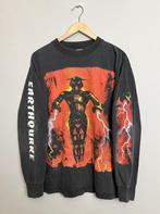 Rare 90s Earthquake Thunderdome Gabber Rave Band Tee shirt, Ophalen, Gedragen, Overige maten, Zwart