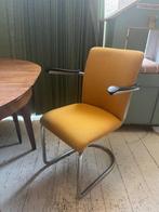 Stoel Gispen de Wit jaren 50 design vintage buisframe, Gebruikt, Wit, Ophalen of Verzenden, Metaal