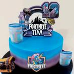 Taartsteker/Topper Fortnite 14x12cm handgemaakt, Ophalen of Verzenden, Zo goed als nieuw, Taarten, Versiering