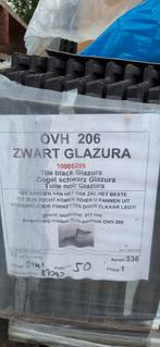 Dakpannen - Zwart Glazura OVH 206, Doe-het-zelf en Verbouw, Dakpannen en Dakbedekking, Gebruikt, Steen of Klei, Zwart, Ophalen of Verzenden