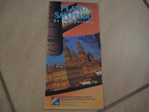 stadsplan van Santiago de Compostela, Boeken, Atlassen en Landkaarten, Gelezen, Landkaart, Spanje, 2000 tot heden, Verzenden